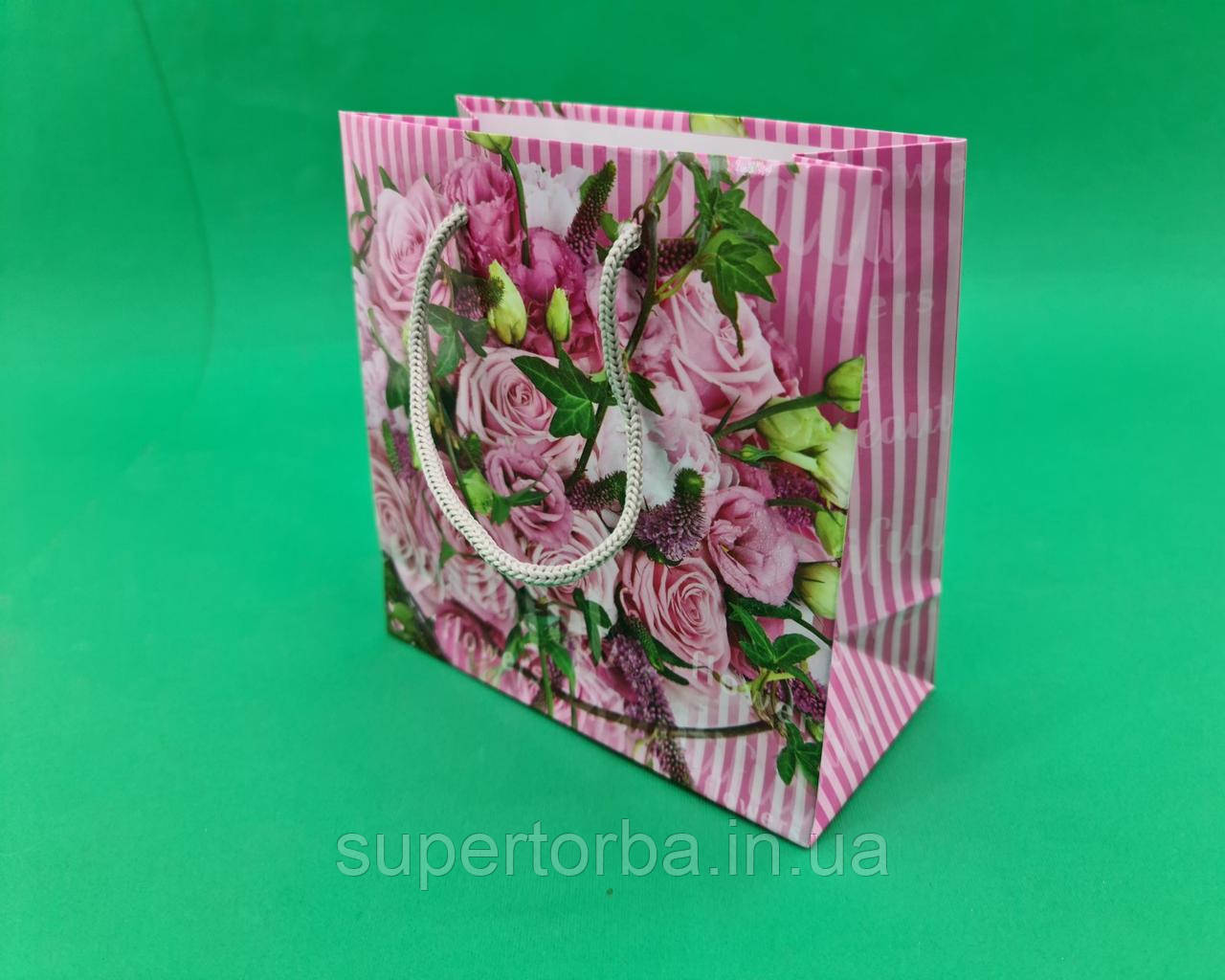 Пакет подарунковий під чашку 16/16/8 (артЧ-178) (12 шт.), фото 1