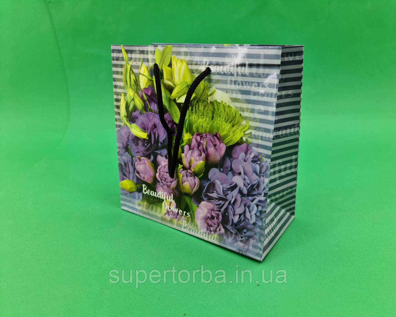 Пакет подарунковий під чашку 16/16/8 (артЧ-179) (12 шт.), фото 1