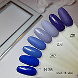 Гель лак  сіро-синій Global Fashion Black Elite №238 8 ml, фото 2