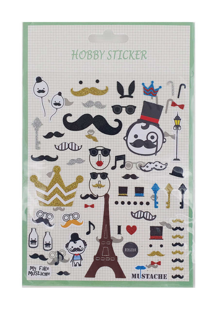 Наклейки, стікери Hobby Flora Lidl, набір наклейок для творчості 13 х 20 см, фото 1