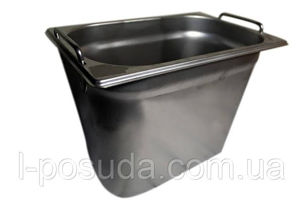 Гастроконтейнер з нержавіючої сталі з ручками GN1 / 4-200 (260 * 160 * 200 мм), фото 1