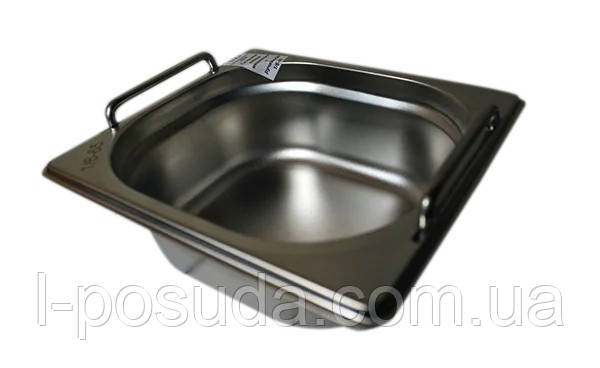 Гастрономічна ємність з ручками GN1 / 6-65 (176 * 162 * 65 мм), фото 1