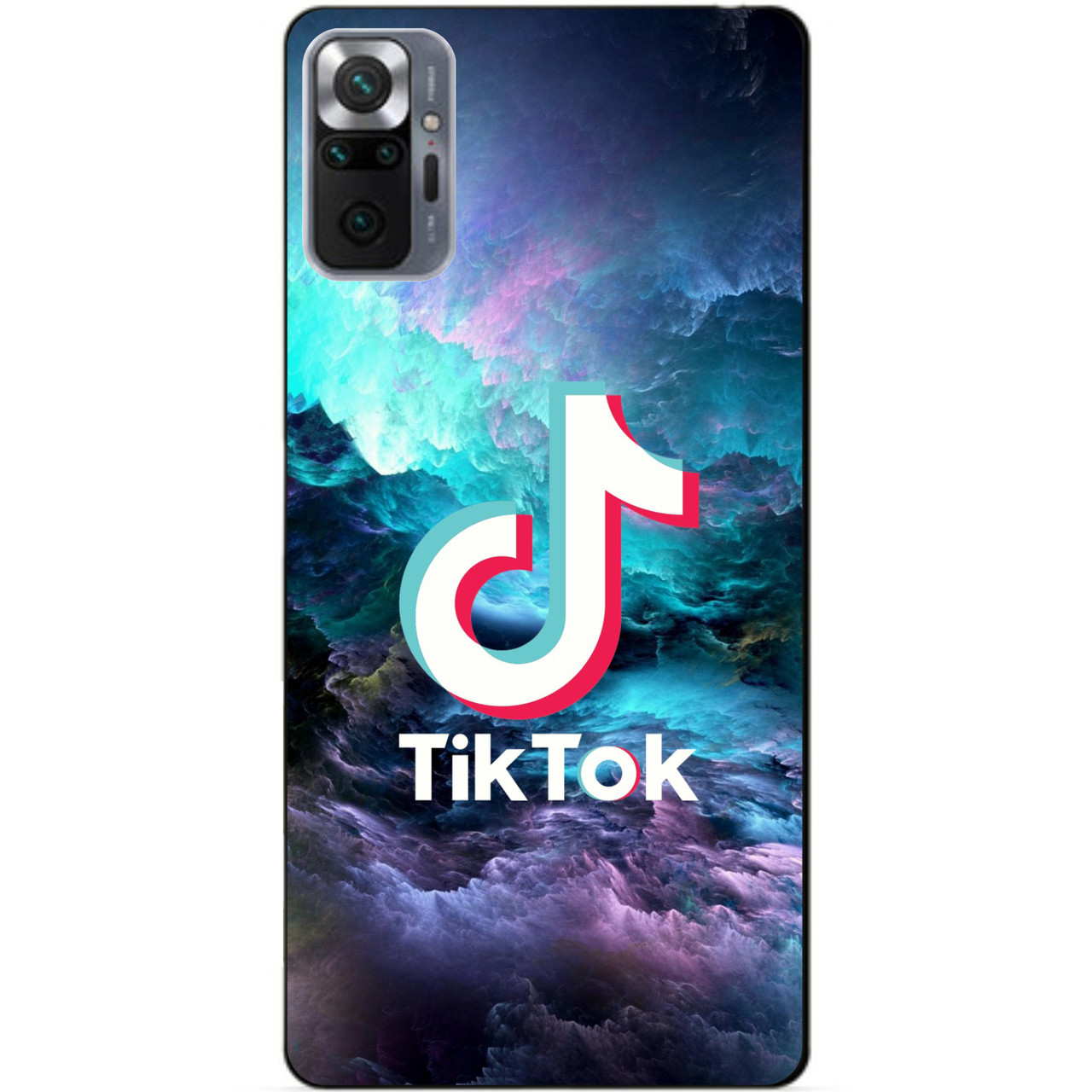 Силіконовий бампер чохол для Xiaomi Redmi Note 10 Pro з малюнком Tik Tok