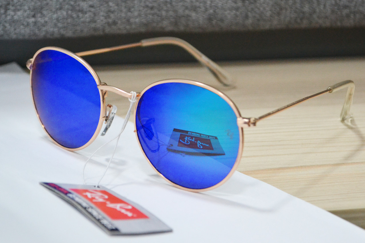 Сонцезахисні окуляри Ray Ban Round 3447 112-19 Blue (хамелеон)