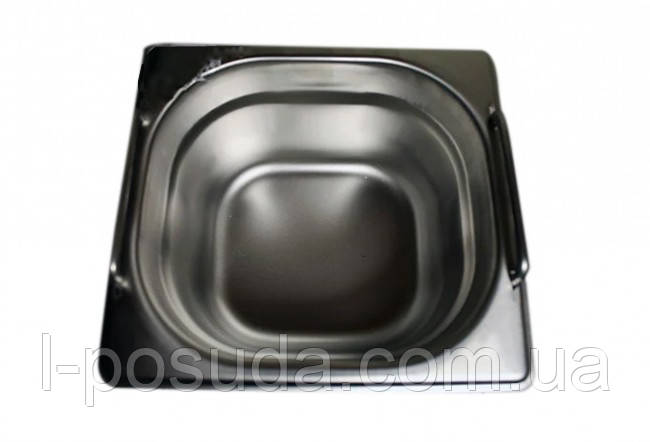 Контейнери для їжі з ручками GN1 / 6-160 (176 * 162 * 160 мм) нержавейка, фото 1