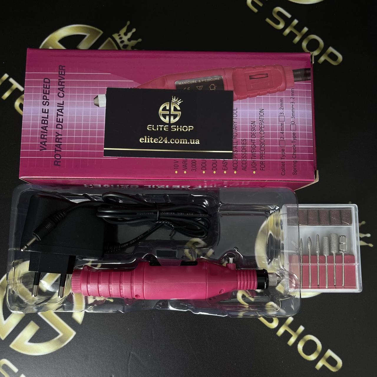 Фрезер-ручка для аппаратного маникюра и педикюра, розовая - фото 4 - id-p1419422775