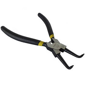 Знімач для внутрішніх стопорних кілець (вигнуті губки, стиснення) Сталь 41049, 180 мм