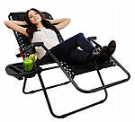 Шезлонг крісло ZERO GRAVITY XXL 120 кілограмів, фото 5