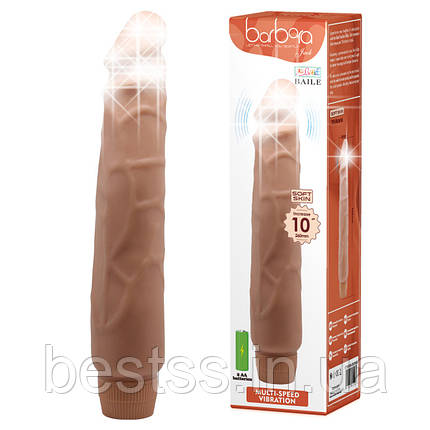 Реалістичний вібратор з мультишвидкісною вібрацією Barbara Jack Flesh, фото 1