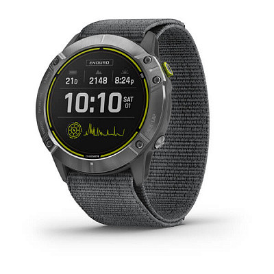 Смарт-годинник Garmin Enduro сірий сталевий корпус, сірий нейлоновий ремінець UltraFit