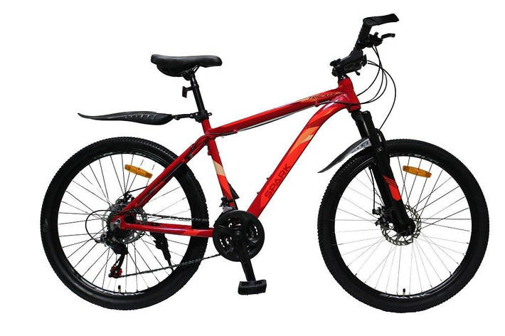 Велосипед SPARK TRACKER 26-AL-18-AM-D (Червоний з жовтогарячим), фото 2