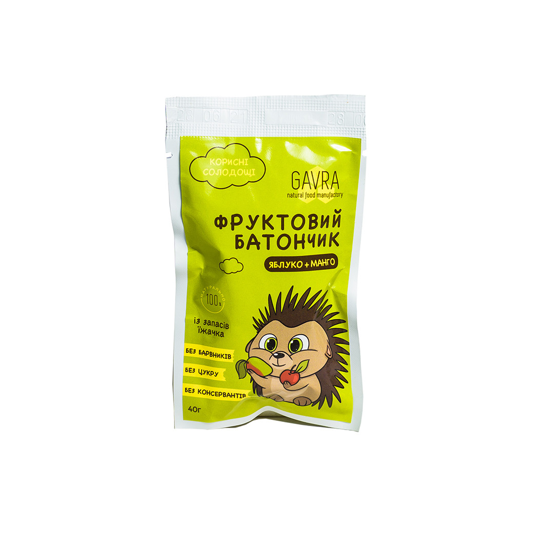 Дитячий фруктовий батончик яблуко-манго Gavra (Гавра) 40 г