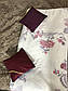 Плед двоспальний "Квітка бордо" однотонний з флісу білий, фото 4