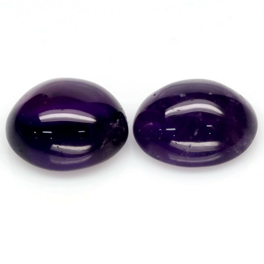 14.55 карат Природний необроблений аметист кабашон. пара