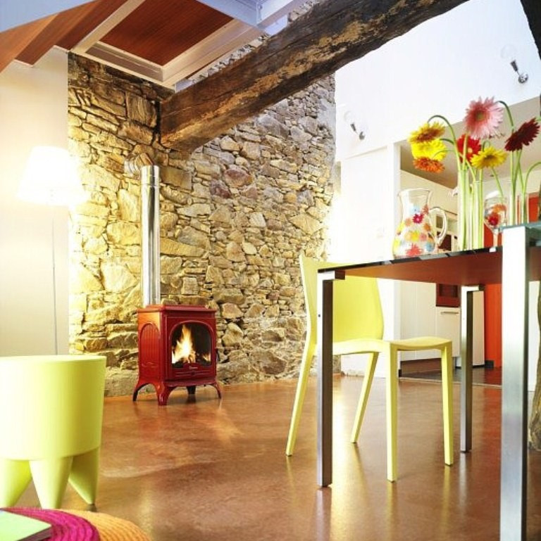 Піч-камін Invicta Seville 2 емаль червона, фото 1