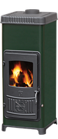 Чавунна піч PLAMEN DORA N 10 зелена 10 кВт печі чавунні опалювальні для дому та дачі