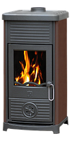 Чавунна піч PLAMEN MAESTRAL N коричневая 10 кВт печі чавунні опалювальні для дому та дачі