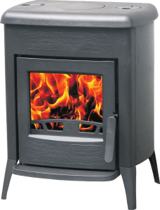 Чавунна Піч-камін PLAMEN AMITY 3 (14кВт) печі чавунні опалювально варильні для дому та дачі
