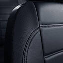 Чохли рено меган 3 (Renault Megane 3) модельні MAX-L з екошкіри Чорний, фото 3