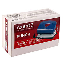 Діркопробивач Exakt-2 металевий, 20арк, синій, фото 5