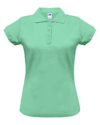 Футболка поло жіноча з коміром ментолова JHK — MGPOPL200