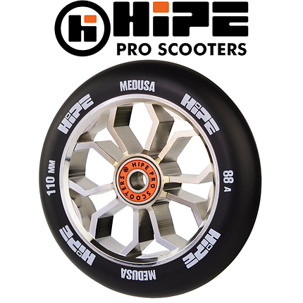 Колесо для трюкового самокату Hipe LMT36 wheels 110mm Chrome/black, фото 1