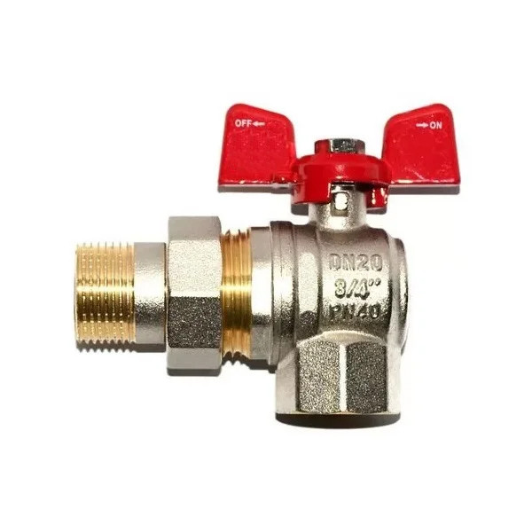 Кран кульовий з американкою кутовий KP 1/2 (228)