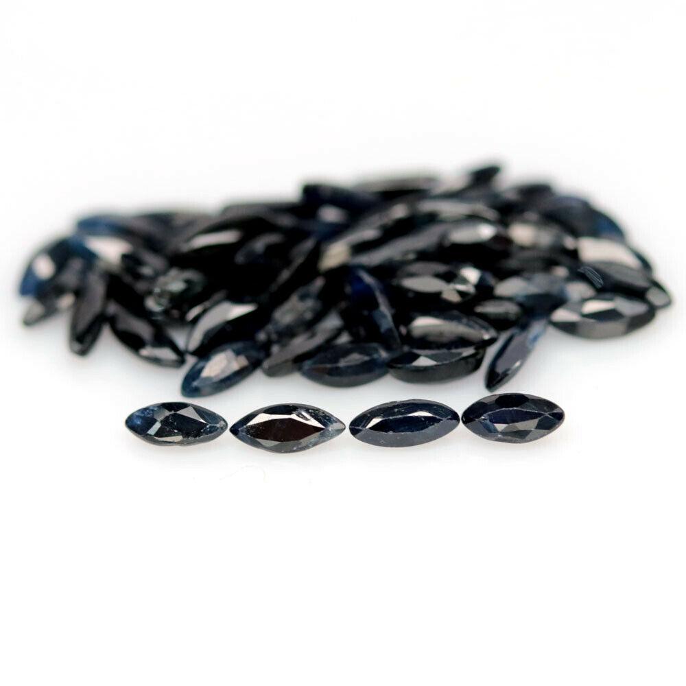 6.51 кт Природний сапфір маркиза 56 шт., фото 1