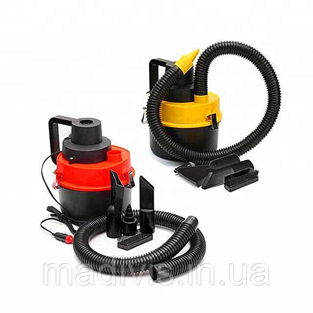Автомобільний пилосос Turbo Vacuum Cleaner Wet Dry Canister 12V з насадками, фото 1