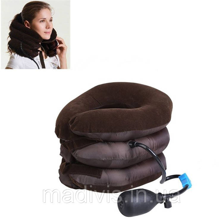 Комір лікувальний ортопедичний Tractors For Cervical Spine (масажер для шиї), надувний комір для шиї, фото 1