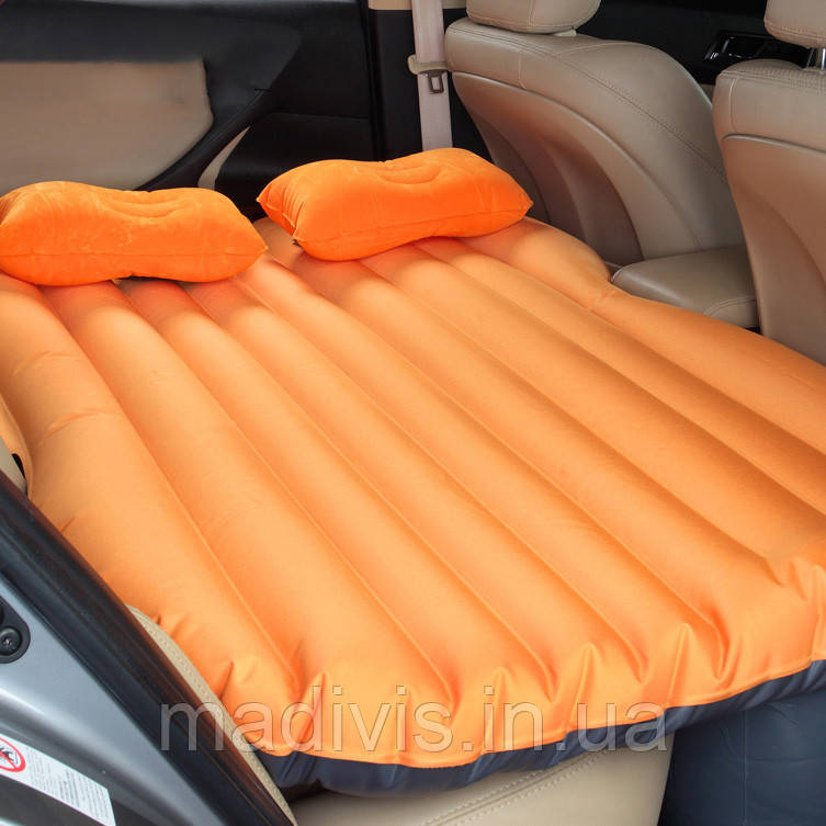 Надувний матрац у машину на заднє сидіння з насосом, фото 1