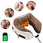 Масажна подушка для шиї U-shaped massage pillow 3 функції, масажер для шиї, фото 3