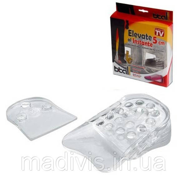 Устілки силіконові для збільшення росту до 5 см Elevate Al Instanse, (супінатор, підп'ятник для висоти), фото 1