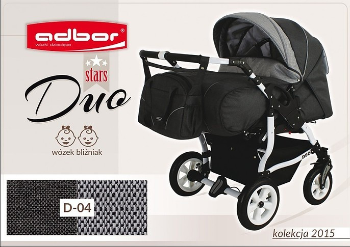 Дитяча коляска для двійні Adbor Duo stars D-04