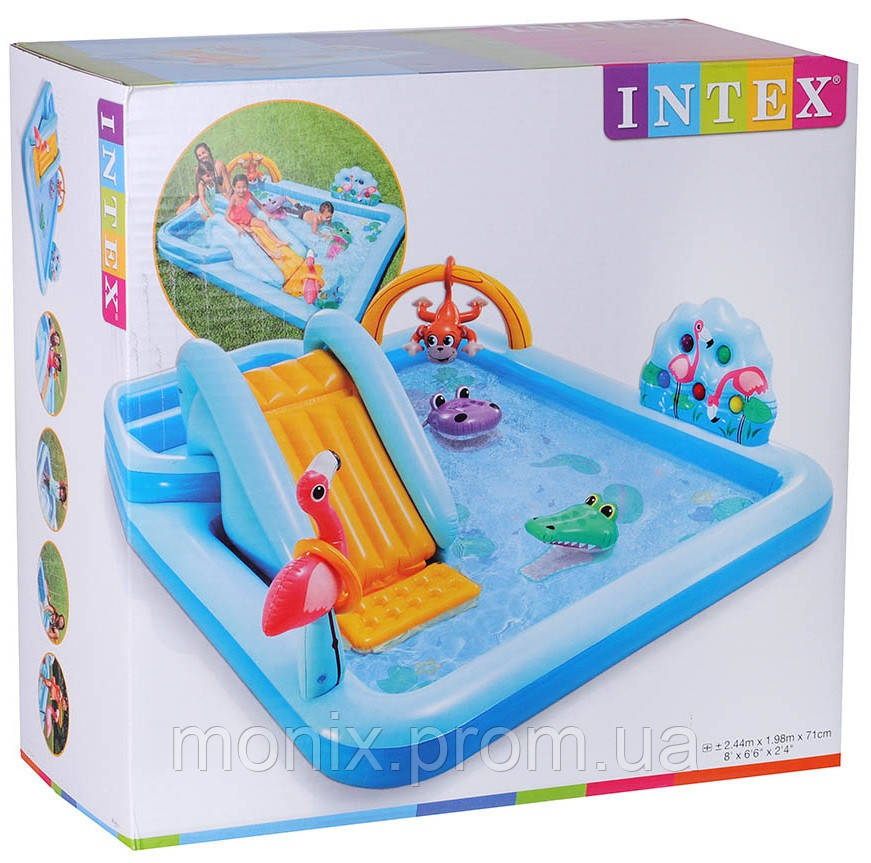 Надувной Игровой Водный Центр с Горкой и Фонтаном Іntex - фото 7 - id-p1420350728