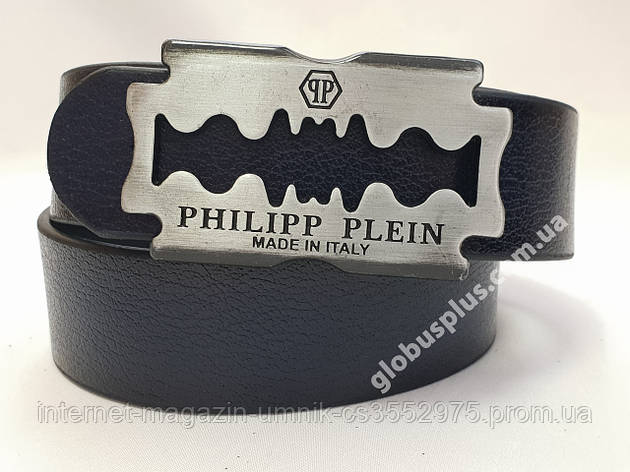 Ремінь чоловічий шкіряний Philipp Plein 40 мм., 930699, фото 2