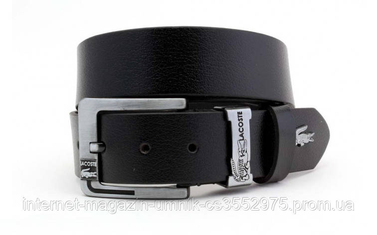 Ремінь чоловічий шкіряний LACOSTE ширина 40 мм. 930574, фото 2