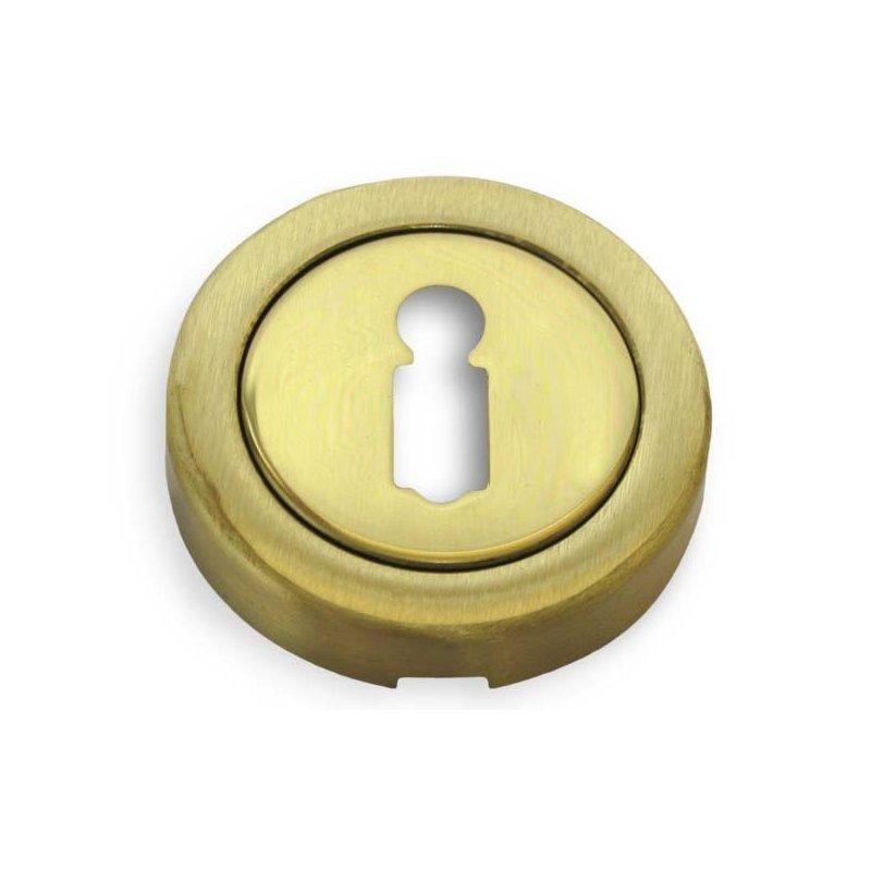 Дверна накладка (розетка) під ключ Fimet 2031 BB F10 Латунь полірована / Латунь матова, фото 1