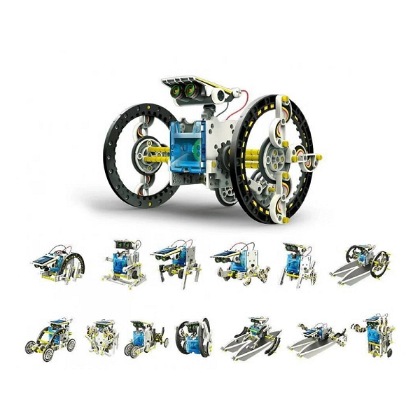 Конструктор робот Educational Solar Robot 14 в 1 багатофункціональний на сонячній батареї з мотором