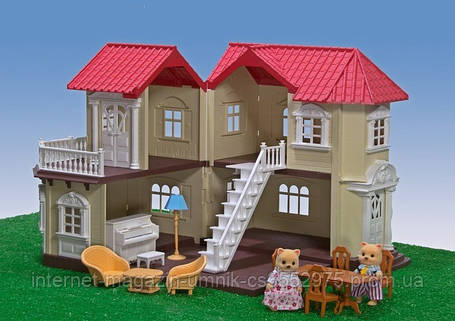 Домик с мебелью HAPPY FAMILY для зверюшек, 2 этажа, подсветка 41*50*34 см, 012-01, фото 2