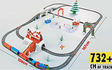 Іграшкова залізниця зі світловими та звуковими ефектами, "Новорічний експрес" 732 см, 21816, фото 3