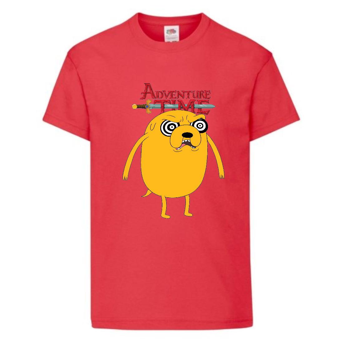 Футболка дитяча Час Пригод 003 (Adventure Time) червона 104-116-128-140-152-164