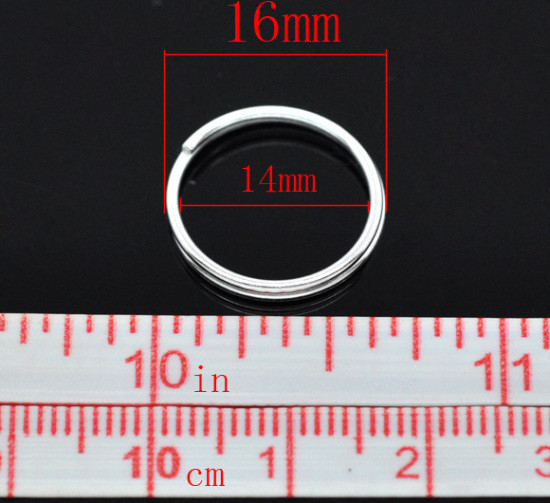 Колечко Finding Круглое двойное Серебристое 16 мм х 1 мм - фото 2 - id-p1420396521