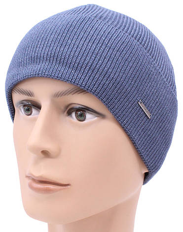 Комплект шапка і шарф в'язані "Централ" сизий меланж 906945-7, фото 2