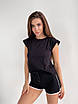 Короткі літні чорні спортивні шорти жіночі, фото 4
