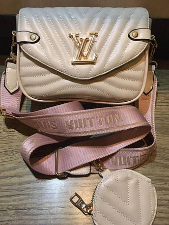 Жіноча сумка Louis Vuitton, 2в 1, тканинної ремінь, гаманець, 20×16,5 см, 931040, фото 2