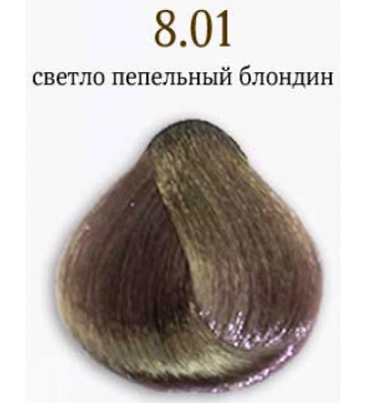 КРЕМ-КРАСКА Brelil Sericolor № 8.01 натуральний світлий попелястий блонд 100 мл