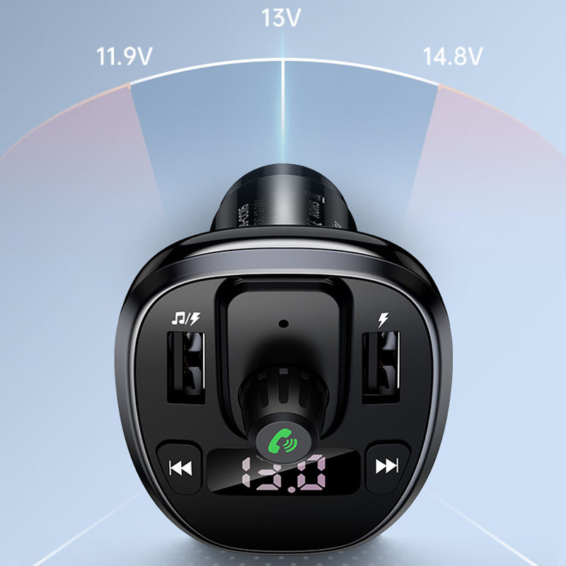 FM модулятор Bluetooth USAMS US-CC115 C21 Wireless Car FM Transmitter Black (CC115GC01) - фото 4 - id-p1357777241