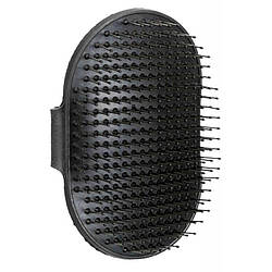 Щітка для собак та котів Trixie (Тріксі) з металевими зубчиками гумова з петлею для рук 8х13 см