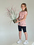 Літній костюм для дівчинки блузка з велосипедками, Bubbles SmileTime, фото 4